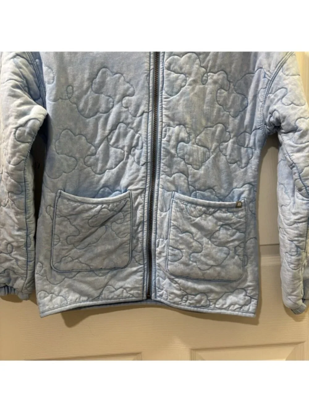 Lucky Brand Quilted Cloud Hooded Blue Jacket Size Gril Large 14/16